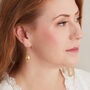 Matte Gold And Silver Teardrop Drop Earrings, thumbnail 3 of 5