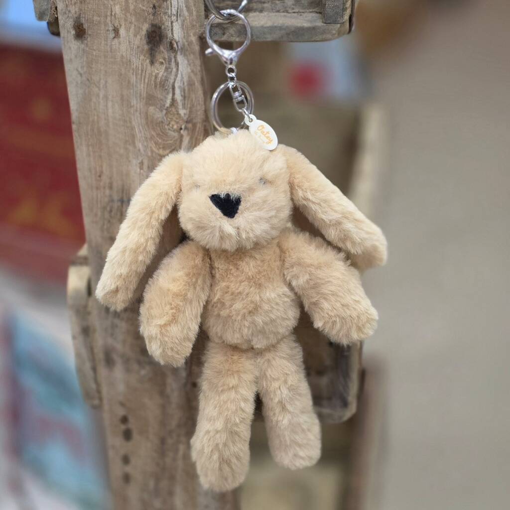 Oatey The Plush Light Brown Bunny Keyring, 1 of 2
