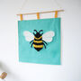 Bumblebee Punchneedle Wall Hanging, thumbnail 3 of 5
