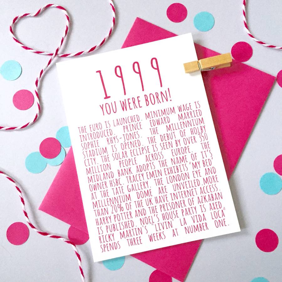 personalised-what-happened-in-1999-card-by-ruby-wren-designs