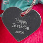 Pink Bunny Toy With Engraved ‘Happy Birthday’ Heart, thumbnail 2 of 6
