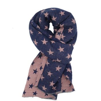 Pleated Star Print Scarf, 3 of 5