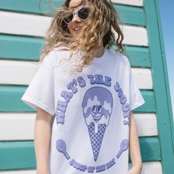 What's The Scoop Women's Graphic T Shirt, 4 of 4