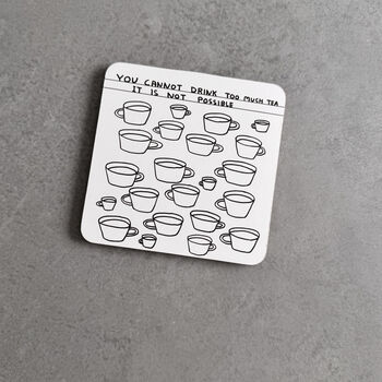 Tea Coaster – David Shrigley Funny Art Gift For Tea Lovers, 2 of 5