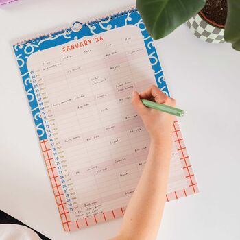 2025–2026 A3 Academic Family Calendar | Colour Flow, 2 of 8
