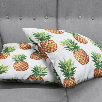Pineapple Patterned Cushion Cover With Orange And Green, 4 of 7