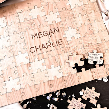 Wedding Jigsaw Puzzle Guest Book Alternative, 5 of 10