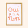 Oui Non A3 French Print, Unframed, thumbnail 2 of 5