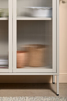 Tall Taylor Glass Cabinet In Panna Cotta, 5 of 6