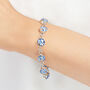 Forget Me Not Bracelet Sterling Silver With Real Flowers Heart Or Round Charms, thumbnail 1 of 9