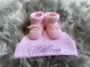 Personalised Embroidered Newborn Baby Hat, 9 of 10