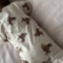 Personalised Organic Bear Zip Sleepsuit, thumbnail 1 of 2