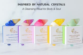 Rose Soap Gifts For Her With Rose Quartz Crystal / Surprise In A Soap Christmas Gifts, 11 of 12