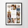 Use Your Own Wedding Photo Collage Print, thumbnail 1 of 8