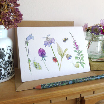 'Amongst The Wildflowers' Greetings Card, 2 of 3