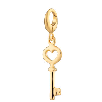 Gold Plated Key Charm Necklace, 4 of 9