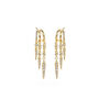 18k Gold Plated Triple Crystal Drop Earrings, thumbnail 2 of 2