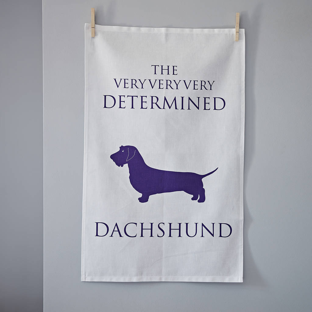 dachshund tea towel by bottle green homes