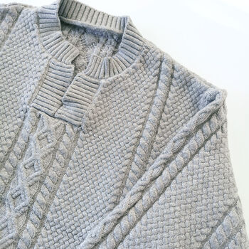 Bergen Cable Knit Jumper Grey, 4 of 7