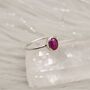 Red Ruby Sterling Silver Ring, thumbnail 3 of 8