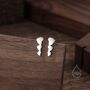 Sterling Silver Heart Crawler Earrings, thumbnail 4 of 11