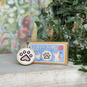 Stay Pawsome! Mini Matchbox Cross Stitch Kit, 3 of 12