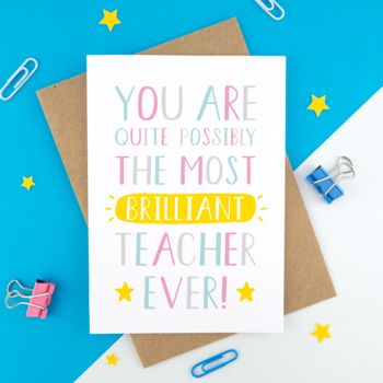 Brilliant Teacher Card, 2 of 7