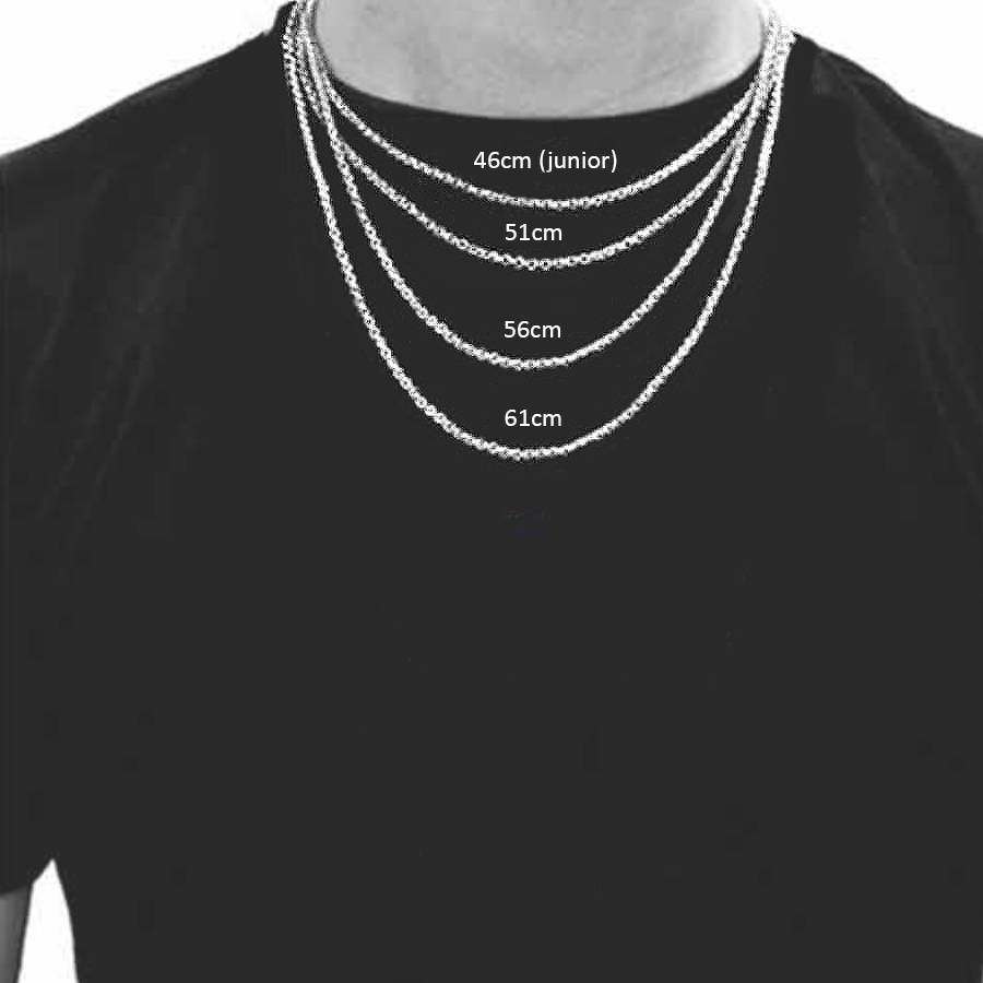 men's sterling silver box link chain necklace by hurleyburley man ...