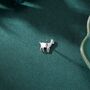 Cute Dog Stud Earrings In Sterling Silver, thumbnail 5 of 12