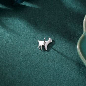 Cute Dog Stud Earrings In Sterling Silver, 5 of 12