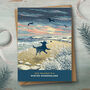 Labrador Seaside Dog Walking Christmas Card, thumbnail 1 of 10