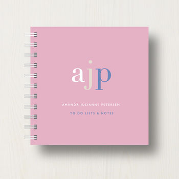Personalised Monogram Initials Small Notebook, 10 of 10