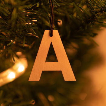 Personalised Letter Christmas Tree Decoration, 2 of 3