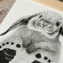 Personalised Baby Rabbit Footprint Kit, thumbnail 3 of 5