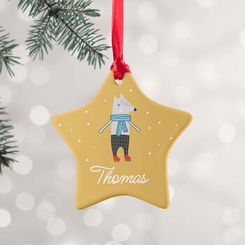 Personalised Star Ceramic Christmas Decoration, 6 of 12