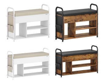 Shoe Storage Bench With Inner Compartment And Handles, 10 of 10