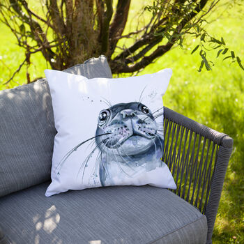 Inky Seal Outdoor Cushion For Garden Furniture, 8 of 9