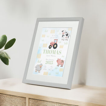 Personalised On The Day You Were Born Farmyard Framed Print, 9 of 10