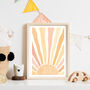 Children's Boho Sun Bedroom Birthday Art Print Gift, thumbnail 1 of 7
