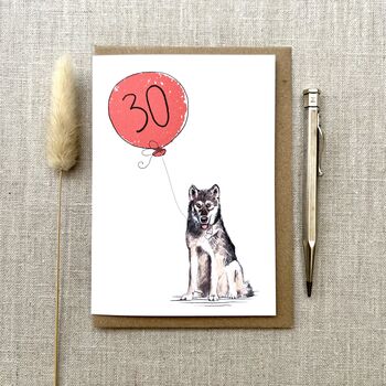 Northern Inuit Dog Birthday Card, 2 of 4