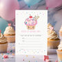 10 Cherry Cupcake Party Personalised Invitation, thumbnail 2 of 3