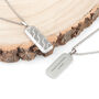 Personalised Men's Steel Tyretread Dog Tag Necklace, thumbnail 1 of 2
