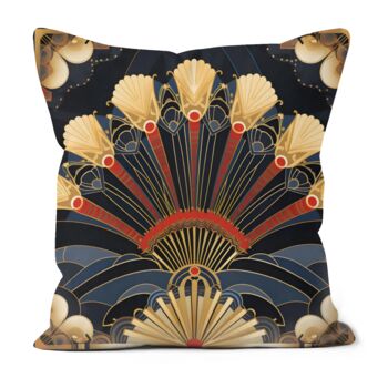 Deco Elegance In Red Art Deco Cushions Design Three, 3 of 7