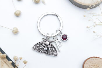 Lunar Moth Keyring Witchy, Moon Phase, 3 of 8