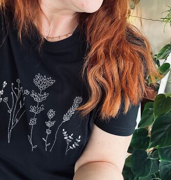Eco Friendly Embroidered Floral T Shirt, 3 of 5