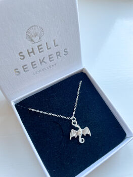 Sterling Silver Flying Dragon Pendant, 2 of 5