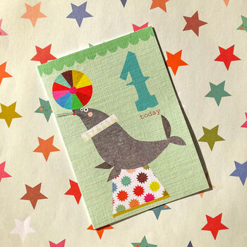 Mini Seal 1st Birthday Card, 4 of 4