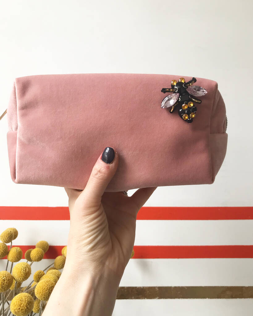 velvet bee make up bag