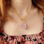 Amethyst Gemstone Gold Plated Chain Necklace, thumbnail 2 of 3