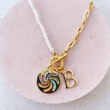 Personalised Rainbow And Moonstone Necklace, 3 of 6